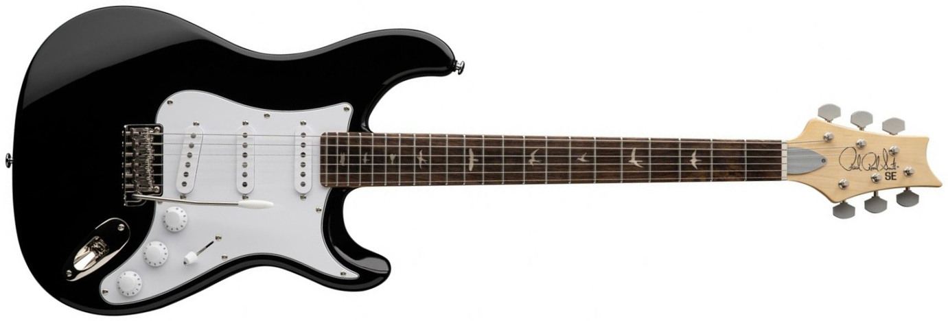 Prs John Mayer Se Silver Sky Rosewood Signature 3s Trem Rw - Piano Black - Str shape electric guitar - Main picture