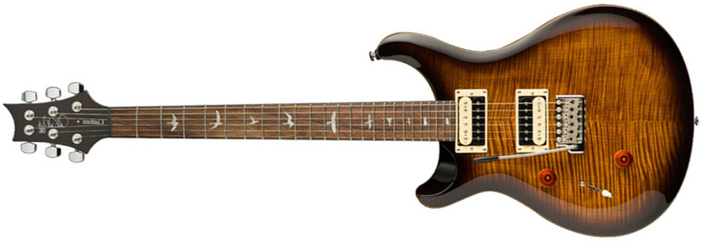 Prs Se Custom 24 Lh Gaucher 2h Trem Rw - Black Gold Burst - Left-handed electric guitar - Main picture