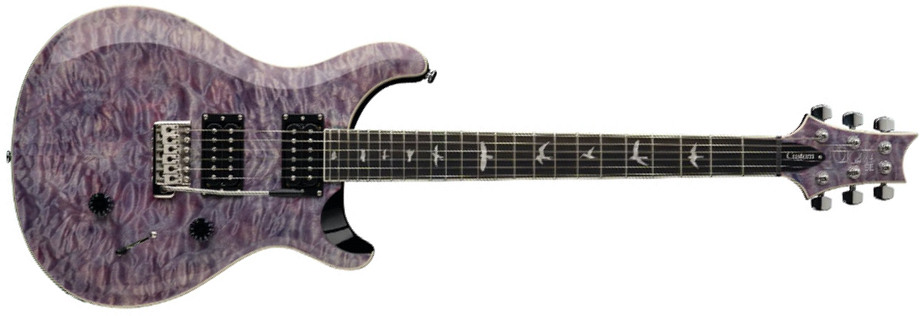 Prs Se Custom 24 Quilt 2h Trem Eb - Violet - Double cut electric guitar - Main picture