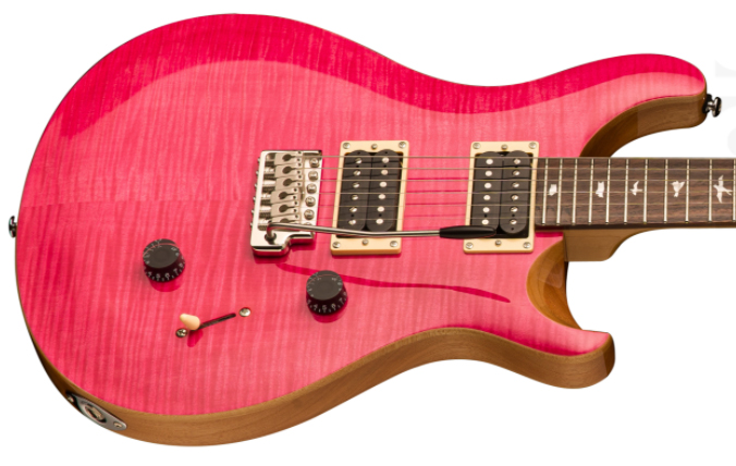 Prs Se Custom 24 2021 Hh Trem Rw +housse - Bonnie Pink - Double cut electric guitar - Variation 4