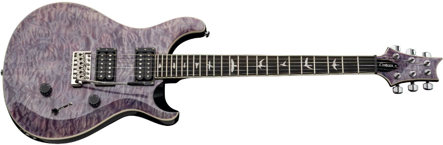 Prs Se Custom 24 Quilt 2h Trem Eb - Violet - Double cut electric guitar - Variation 1