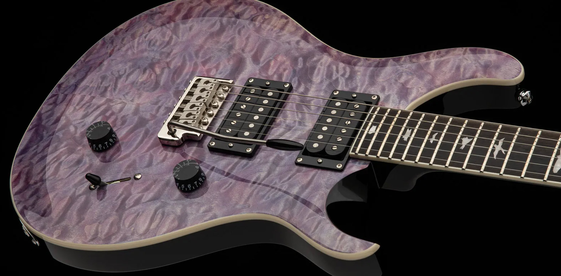 Prs Se Custom 24 Quilt 2h Trem Eb - Violet - Double cut electric guitar - Variation 3