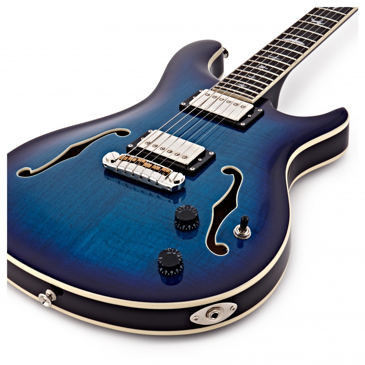 Prs Se Hollow Body Ii Hh Ht Eb - Faded Blue Burst - Semi-hollow electric guitar - Variation 3