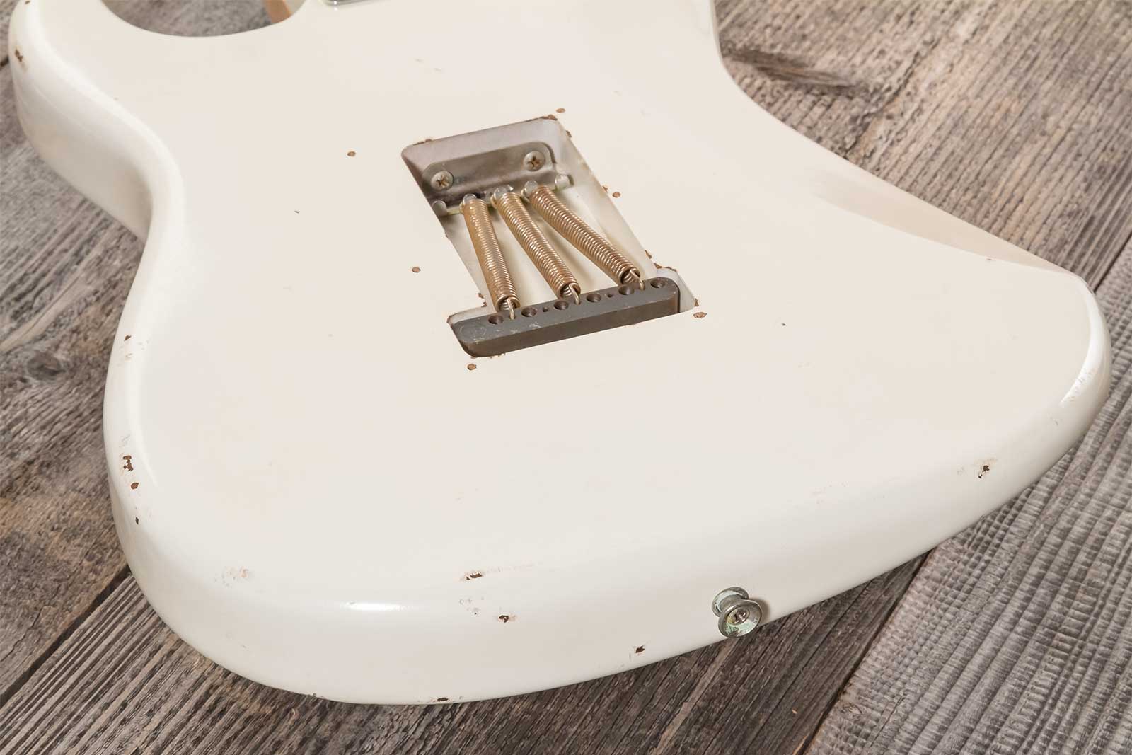 Rebelrelic S-series 1955 3s Trem Mn #231006 - Olympic White - Str shape electric guitar - Variation 7