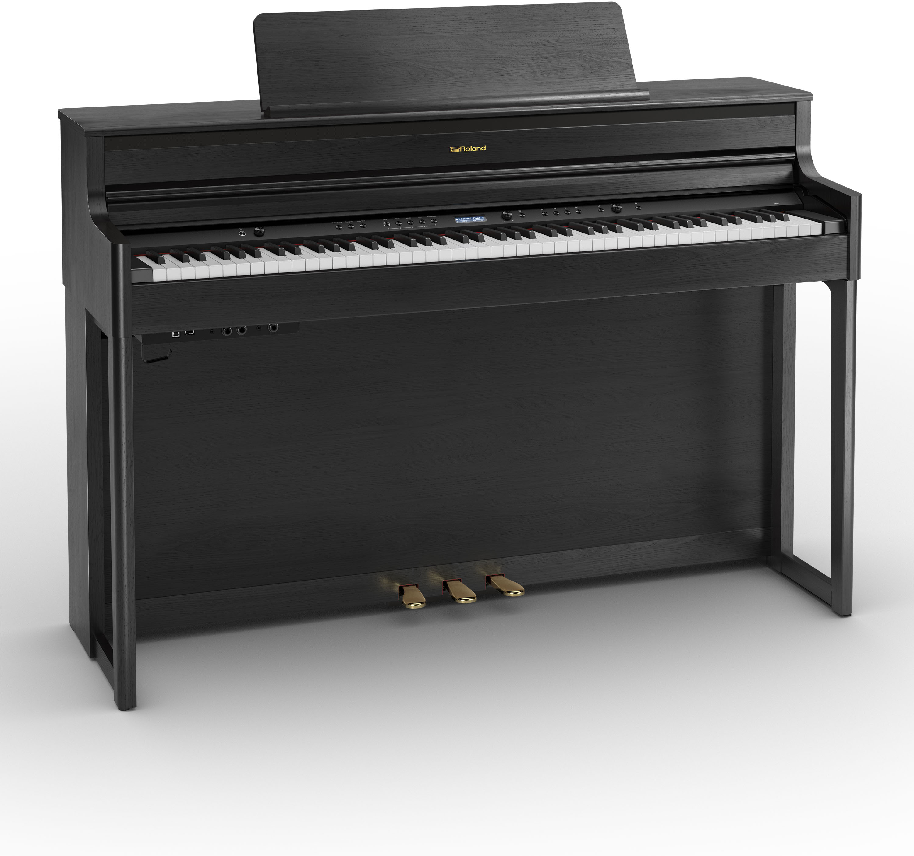 Roland Hp704 Ch - Noir Mat - Digital piano with stand - Main picture