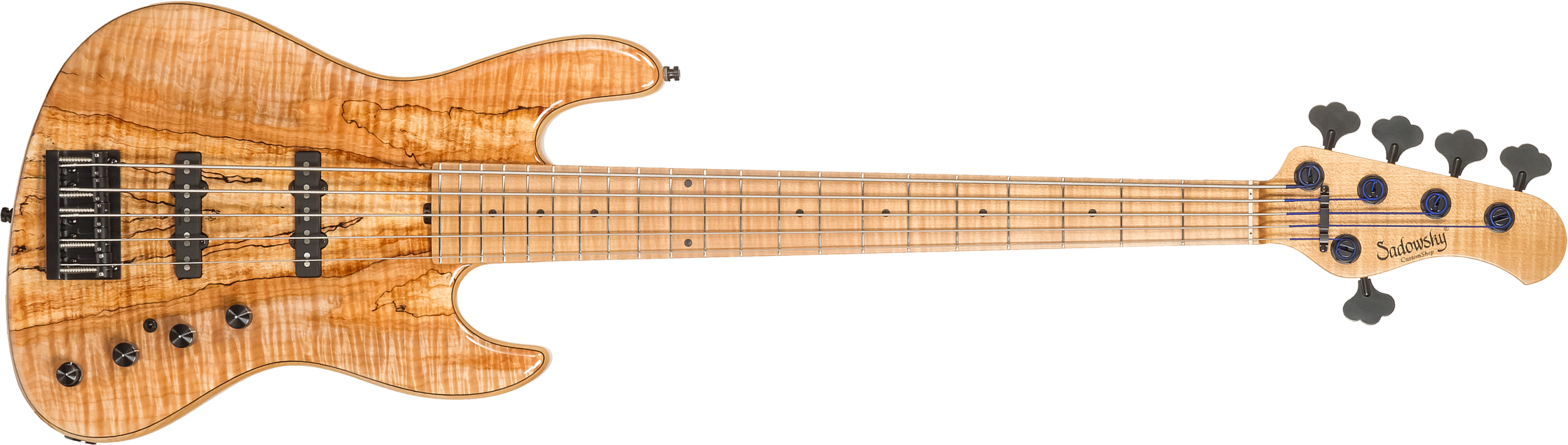 Sadowsky Custom Shop Standard J/j Bass 21f 5c Spalted Maple 5c Active Mn #scsc000188-23 - Natural - Solid body electric bass - Main picture