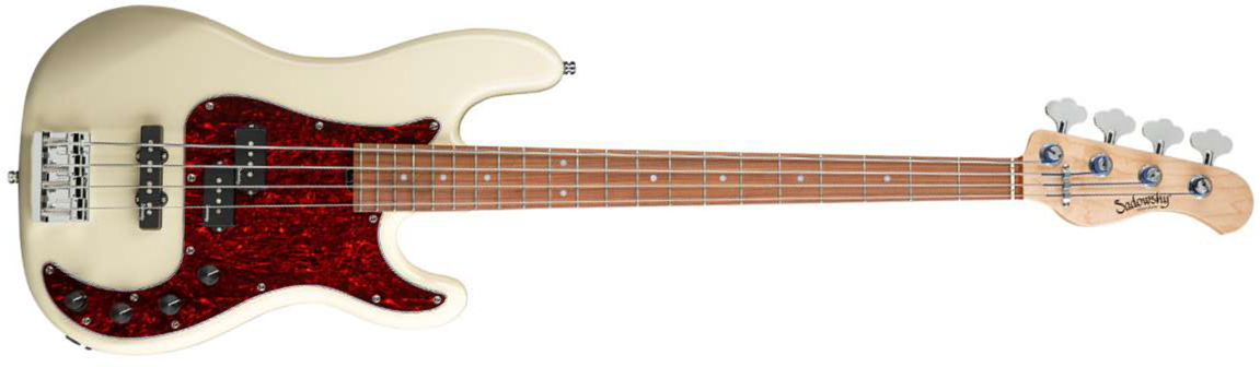 Sadowsky Hybrid P/j Bass 21 Fret Alder 4c Metroline All Active Mor - Olympic White - Solid body electric bass - Main picture