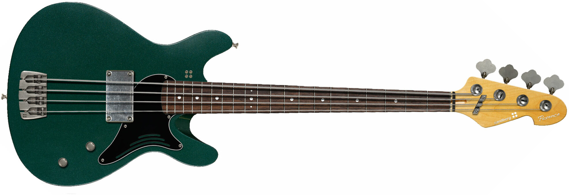 Sandberg Florence Bass 4c Rw - Soft Aged British Green - Solid body electric bass - Main picture
