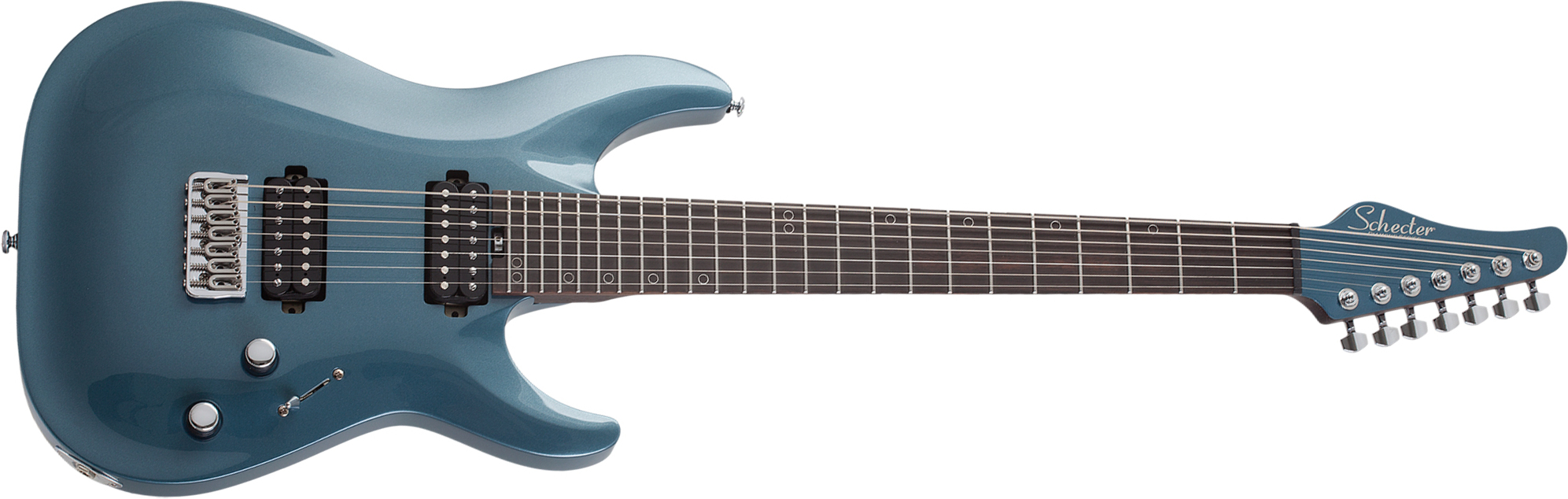 Schecter Aaron Marshall Am-7 Signature 2h Ht Eb - Cobalt Slate - 7 string electric guitar - Main picture
