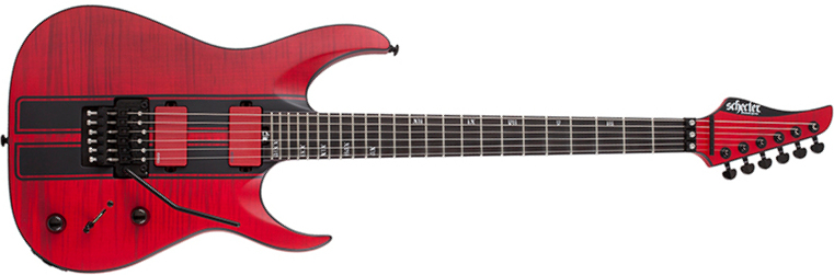 Schecter Banshee Gt Fr Emg 2h Eb - Trans Red - Str shape electric guitar - Main picture