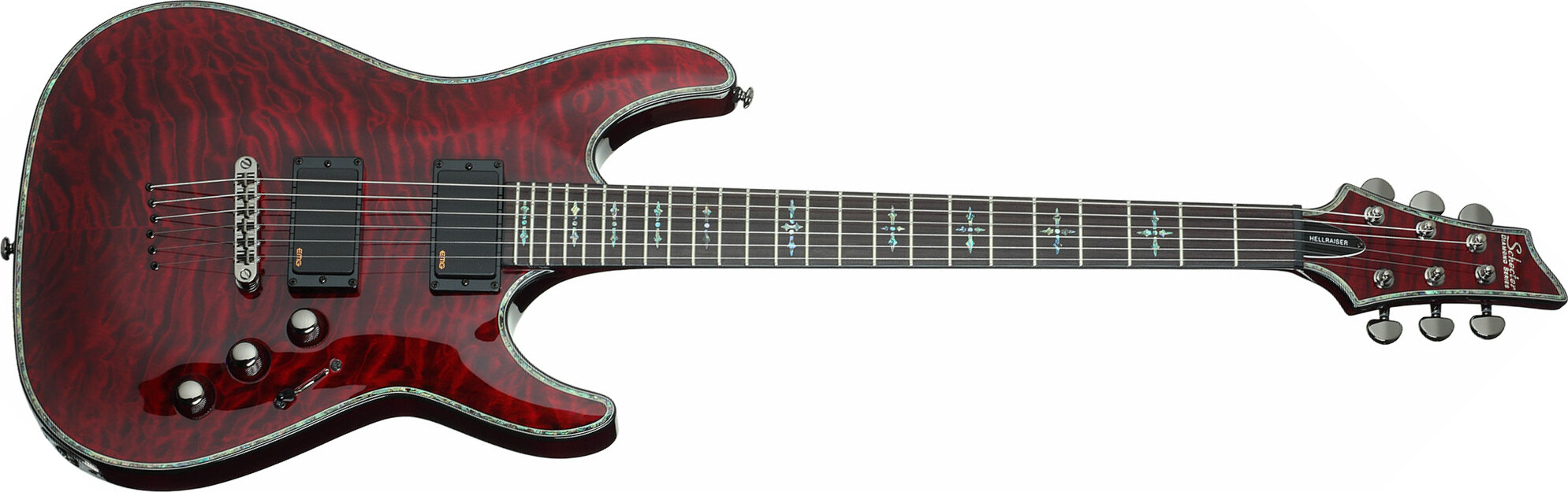 Schecter C-1 Hellraiser 2h Emg Ht Rw - Black Cherry - Str shape electric guitar - Main picture