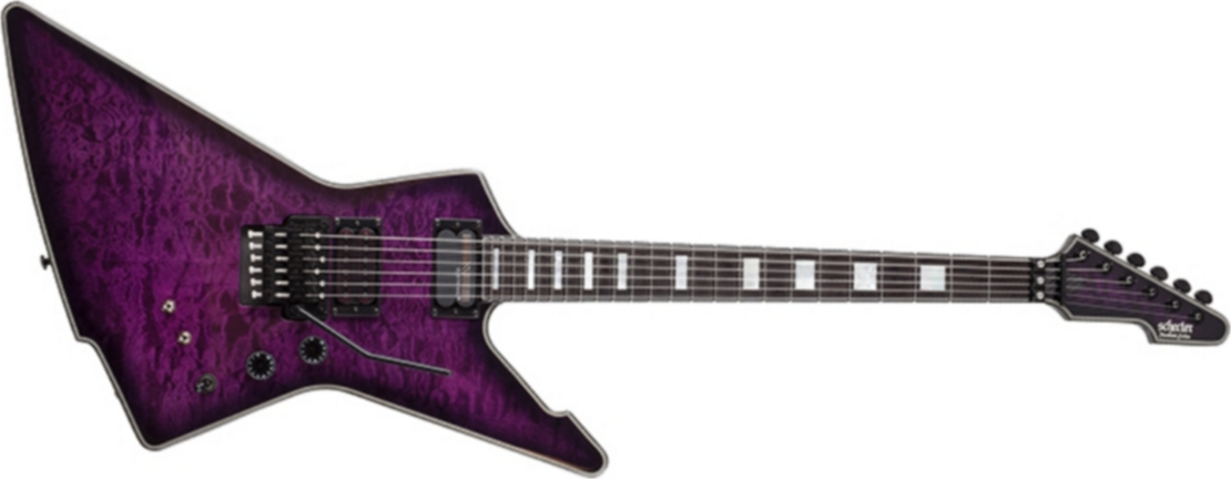 Schecter E-1 Fr S Special Edition 2h Sustainiac Fr Eb - Trans Purple Burst - Metal electric guitar - Main picture