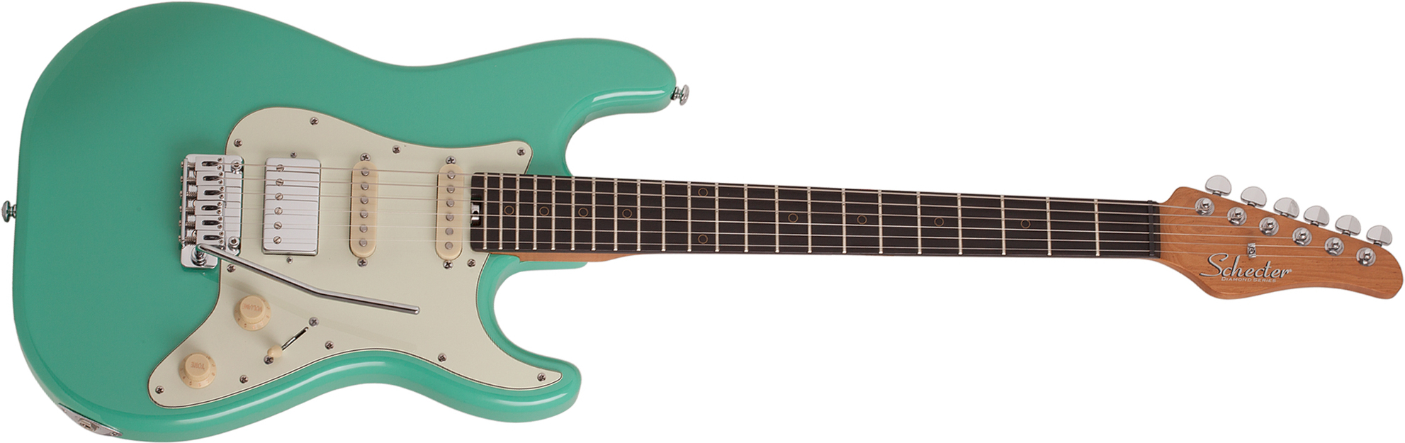Schecter Nick Johnston Traditional Hss Signature Trem Eb - Atomic Green - Str shape electric guitar - Main picture