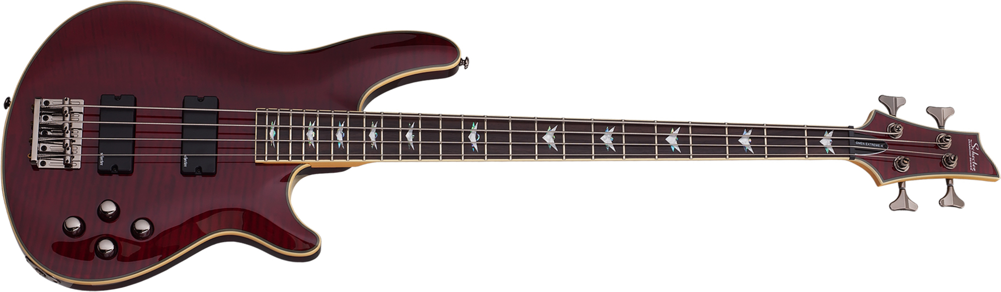 Schecter Omen Extreme-4 Active Rw - Black Cherry - Solid body electric bass - Main picture