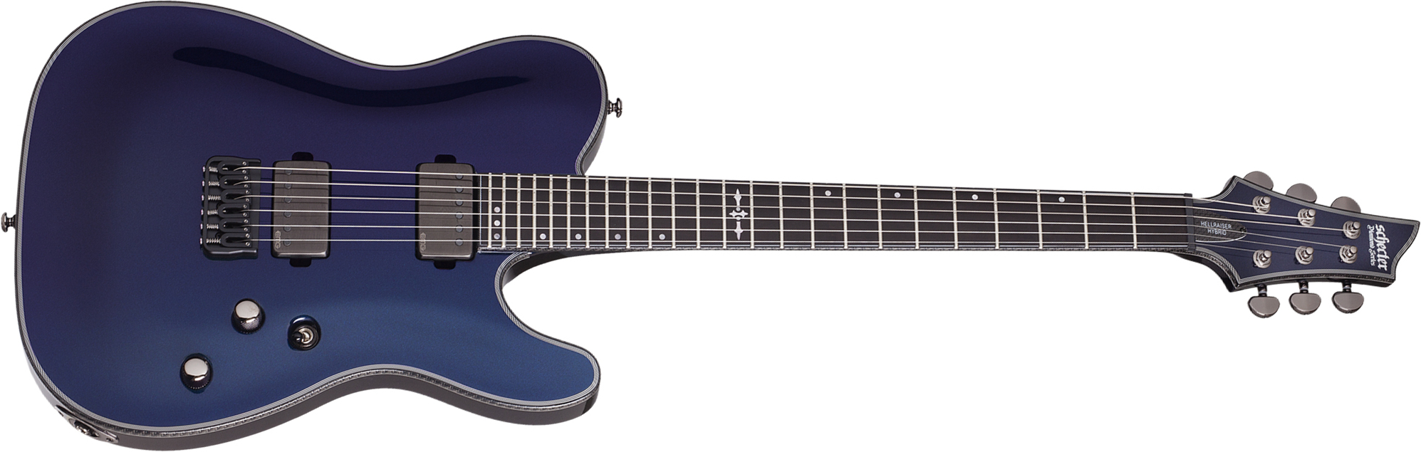 Schecter Pt Hellraiser Hybrid 2h Emg Ht Eb - Ultraviolet - Tel shape electric guitar - Main picture
