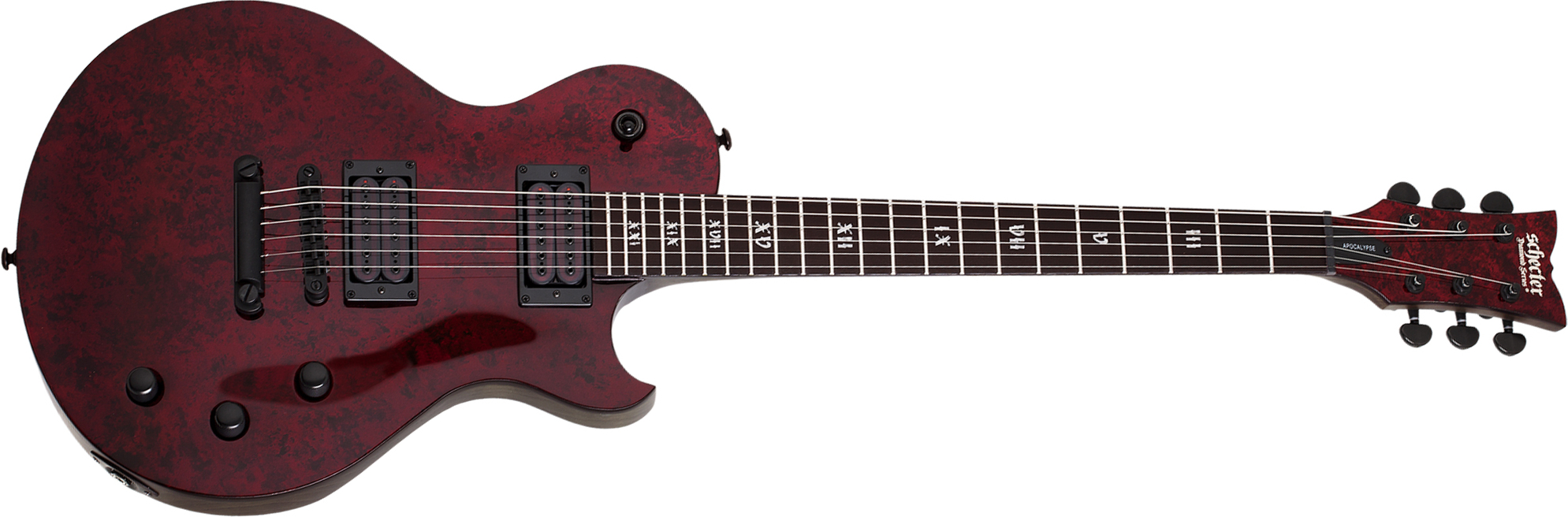Schecter Solo-ii Apocalypse 2h Ht Eb - Red Reign - Single cut electric guitar - Main picture