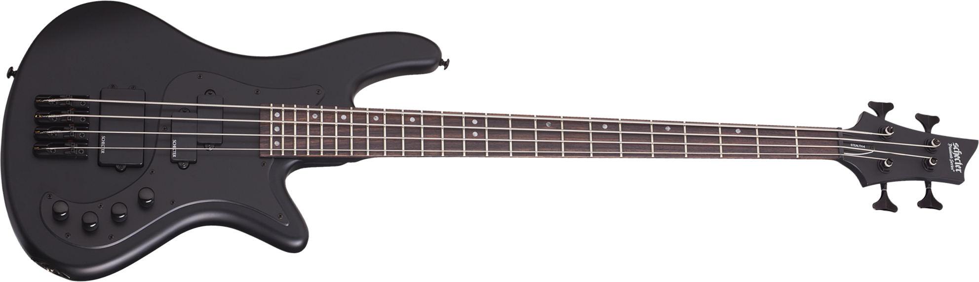 Schecter Stiletto Stealth 4c Active Rw - Satin Black - Solid body electric bass - Main picture