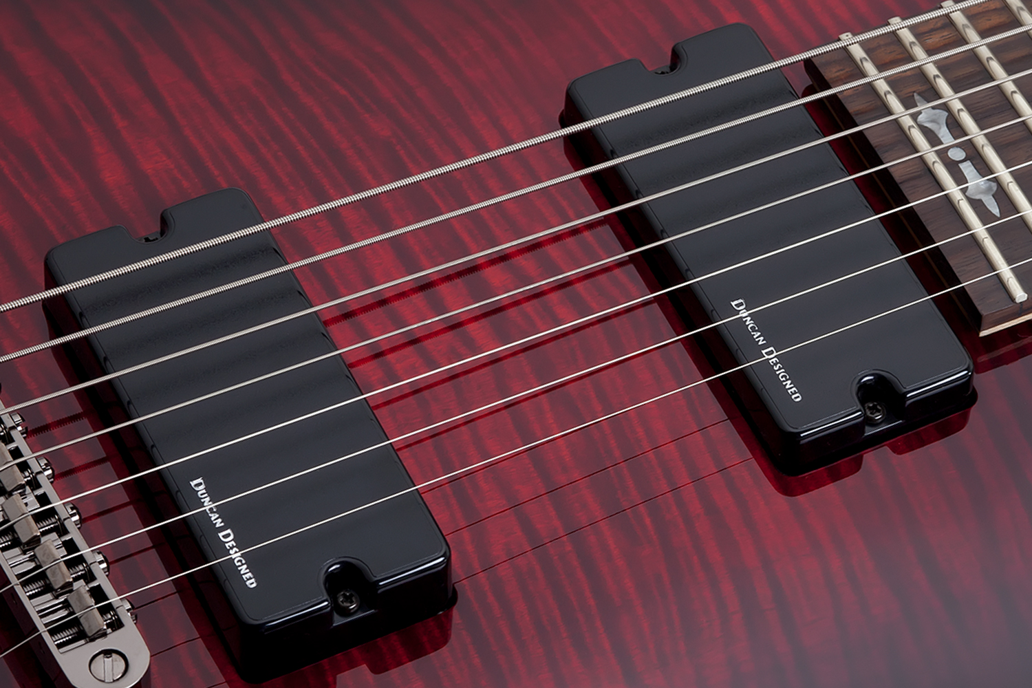 Schecter Demon-7 7c 2h Ht Wen - Crimson Red Burst - 7 string electric guitar - Variation 2