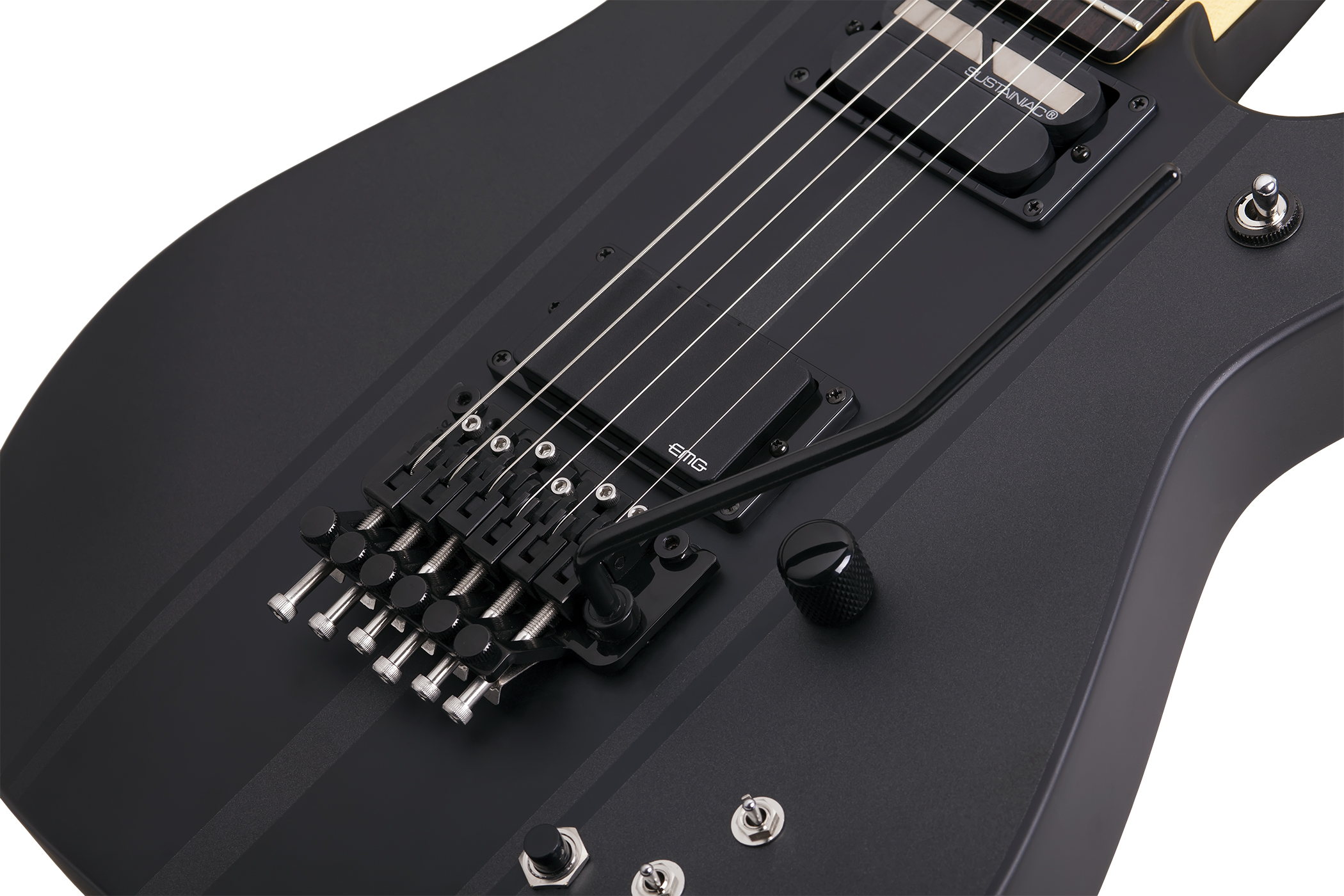 Schecter Dj Ashba Signature 2h Emg Sustainiac Fr Eb - Carbon Grey - Str shape electric guitar - Variation 3
