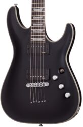 Str shape electric guitar Schecter C-1 Platinum - Satin black