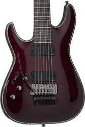 Left-handed electric guitar Schecter Hellraiser C-7 FR LH - Black cherry