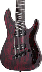 8 and 9 string electric guitar Schecter C-8 Multiscale Silver Mountain - Blood moon
