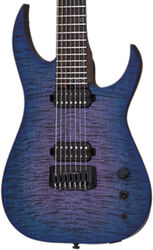 7 string electric guitar Schecter Keith Merrow KM-7 MK-III Pro USA - Blue crimson pearl