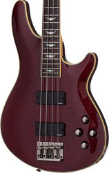 Solid body electric bass Schecter Omen Extreme-4 - Black cherry