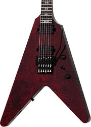Metal electric guitar Schecter V-1 FR Apocalypse - Red reign