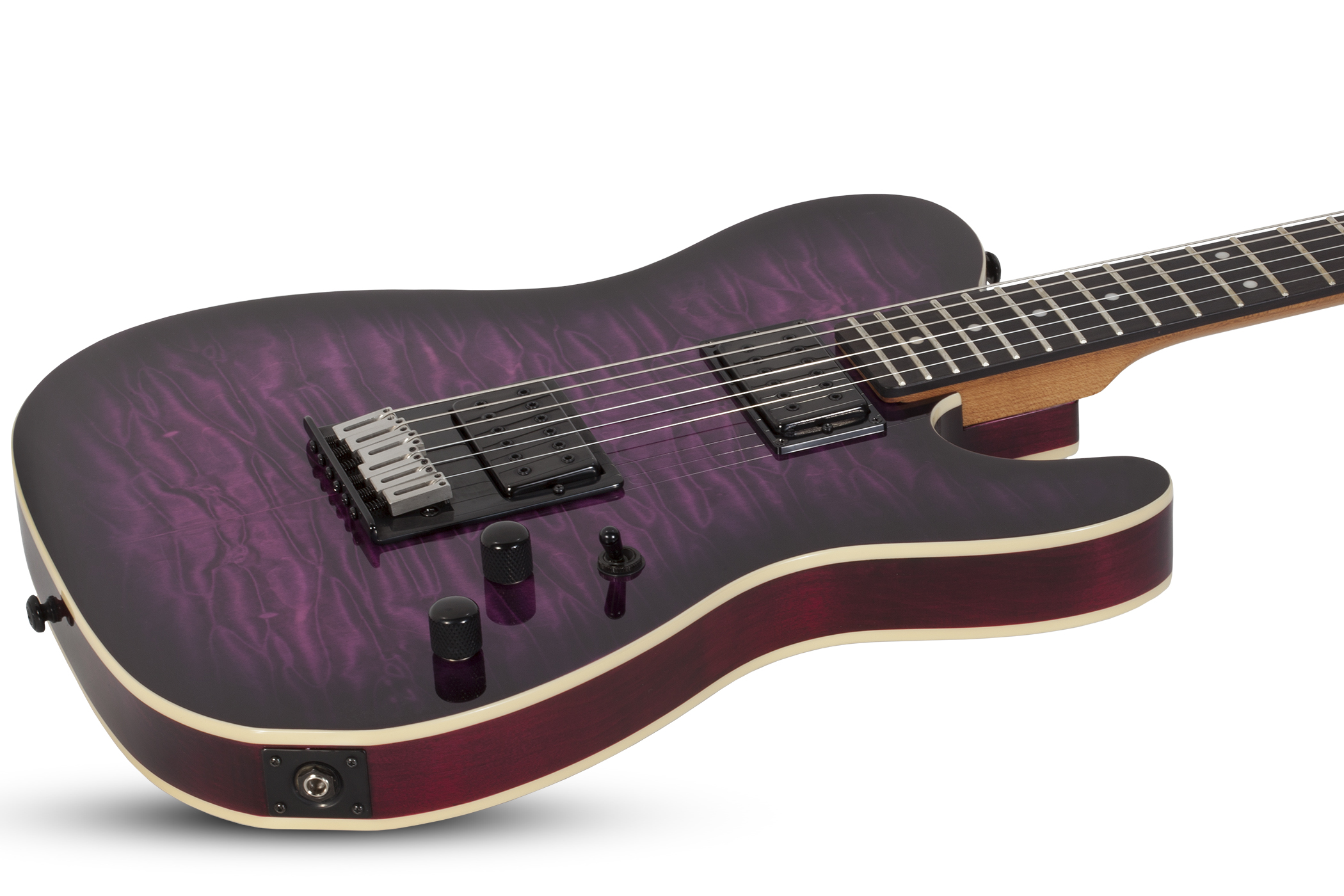 Schecter Pt Pro 2h Ht Eb - Trans Purple Burst - Tel shape electric guitar - Variation 1
