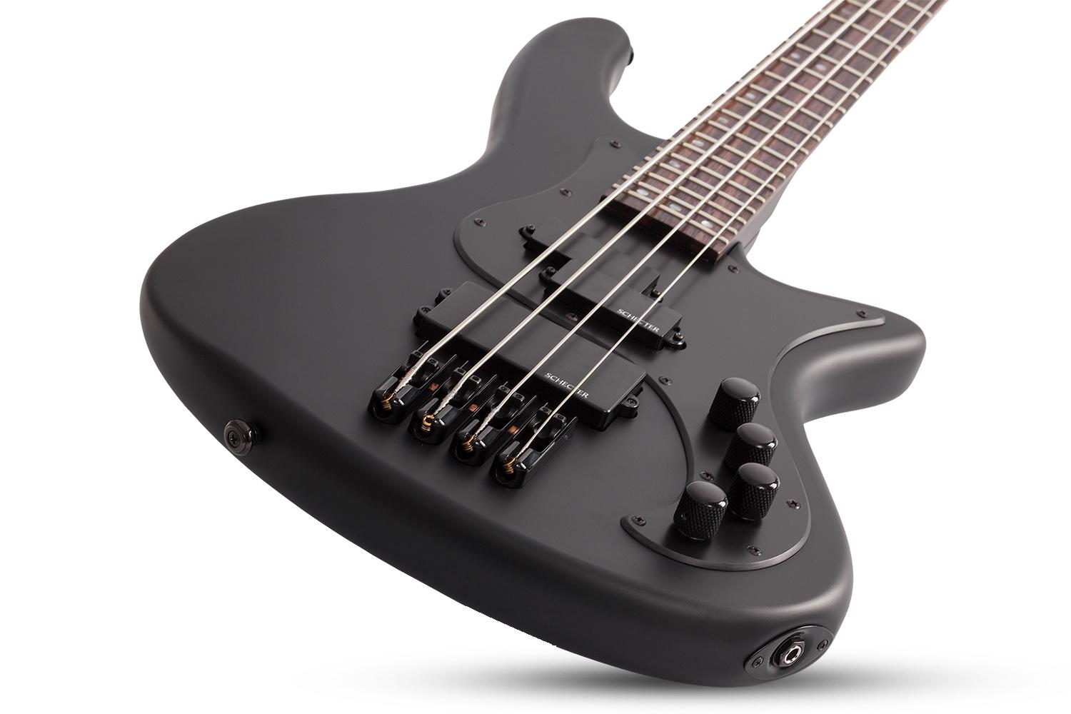 Schecter Stiletto Stealth 4c Active Rw - Satin Black - Solid body electric bass - Variation 1