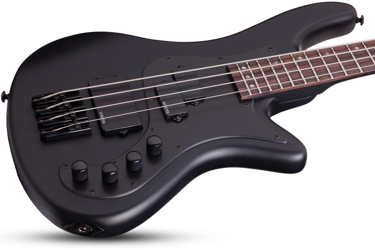 Schecter Stiletto Stealth 4c Active Rw - Satin Black - Solid body electric bass - Variation 2