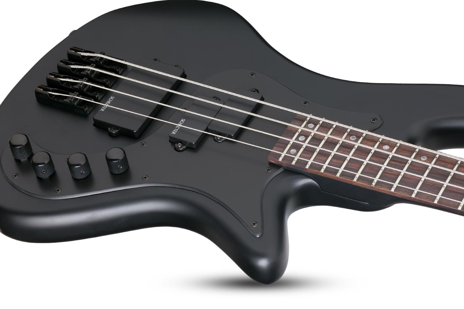 Schecter Stiletto Stealth 4c Active Rw - Satin Black - Solid body electric bass - Variation 3