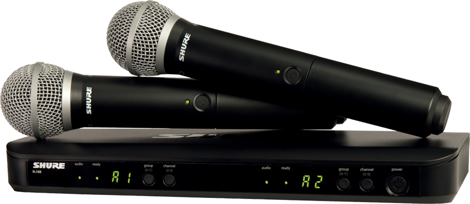 Shure Blx288e Double Emetteur Main Pg58 Bande M17 - Wireless handheld microphone - Main picture