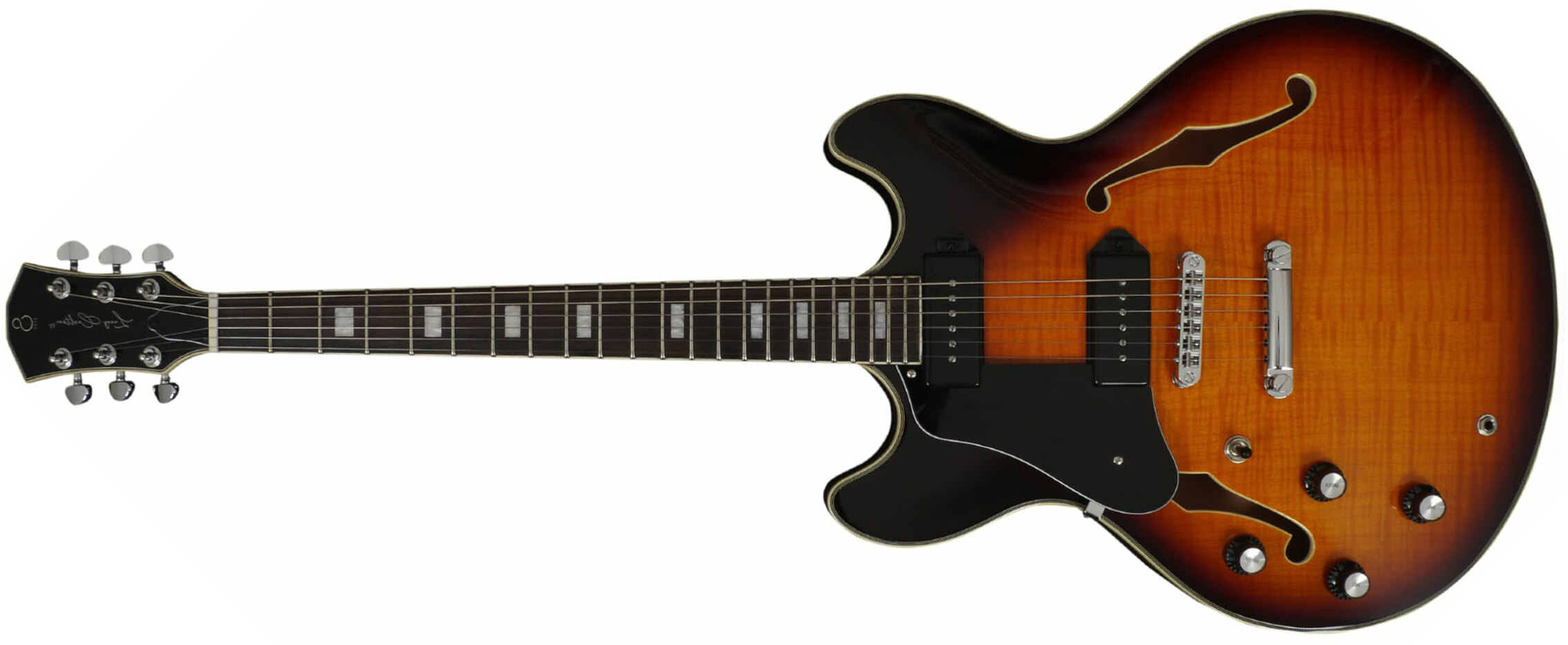 Sire Larry Carlton H7v Lh Signature Gaucher 2s P90 Ht Eb - Vintage Sunburst - Left-handed electric guitar - Main picture