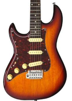 Str shape electric guitar Sire Larry Carlton S3 SSS LH - Tobacco sunburst