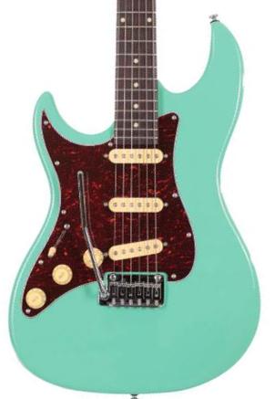 Str shape electric guitar Sire Larry Carlton S3 SSS LH - Mild green