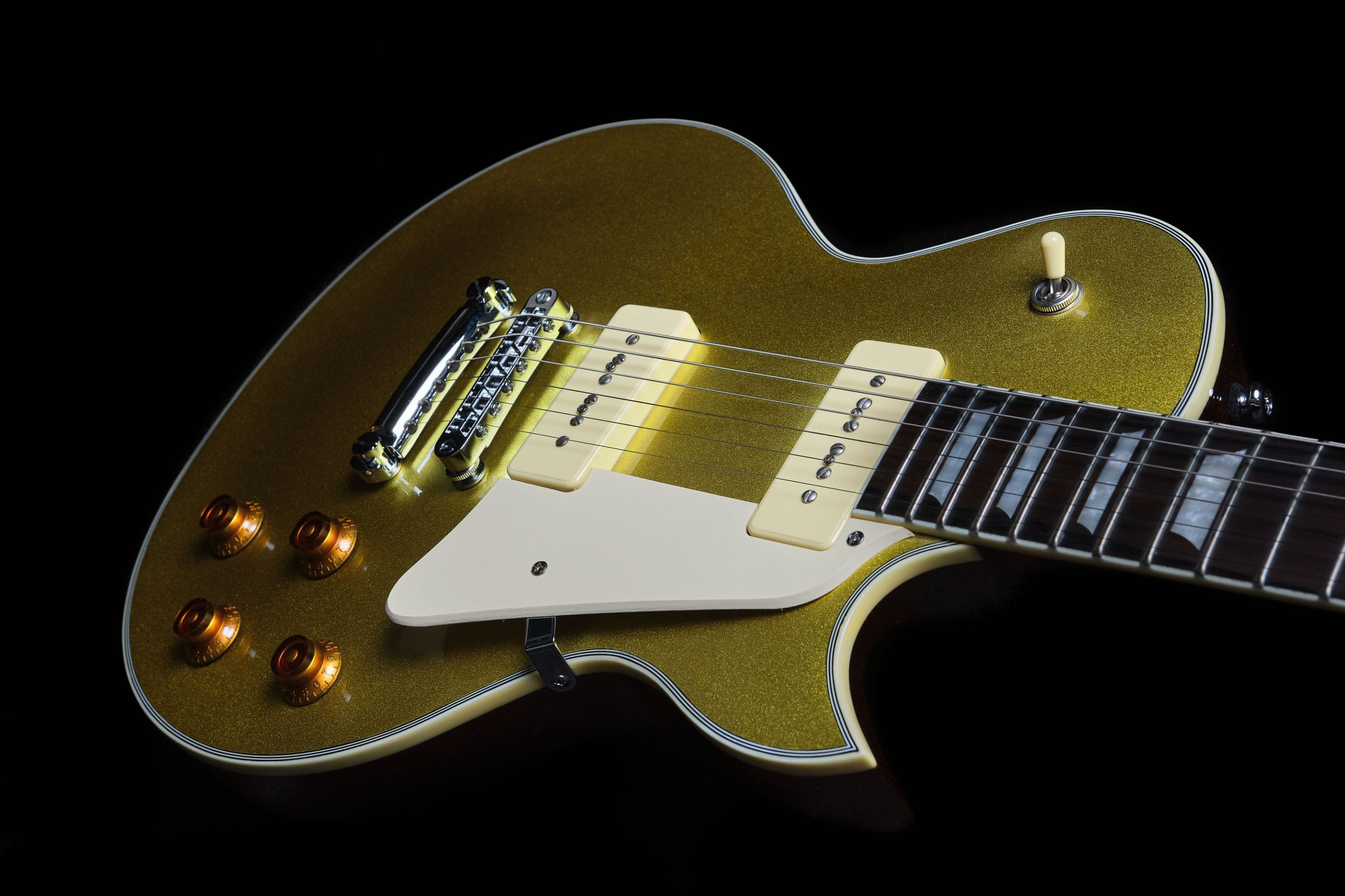 Sire Larry Carlton L7v Signature 2s P90 Ht Eb - Gold Top - Single cut electric guitar - Variation 1