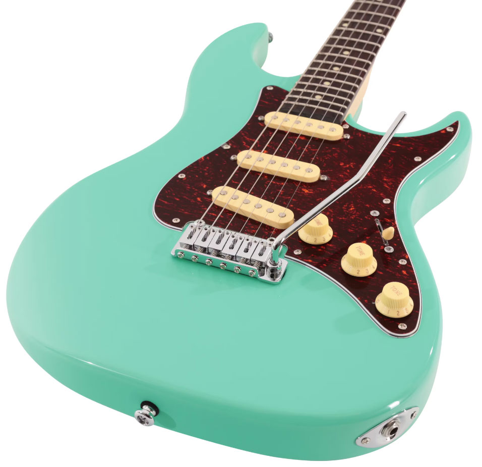 Sire Larry Carlton S3 Sss Lh Signature Gaucher 3s Trem Rw - Mild Green - Str shape electric guitar - Variation 2