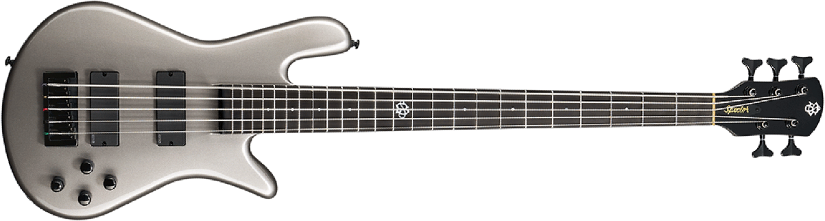 Spector Ns Ethos Hp 5 Eb - Gunmetal Grey Gloss - Solid body electric bass - Main picture