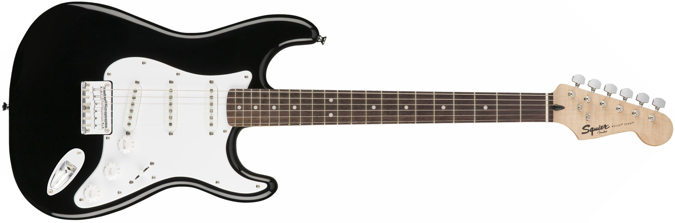 Squier Bullet Stratocaster Ht Sss Rw - Black - Str shape electric guitar - Main picture