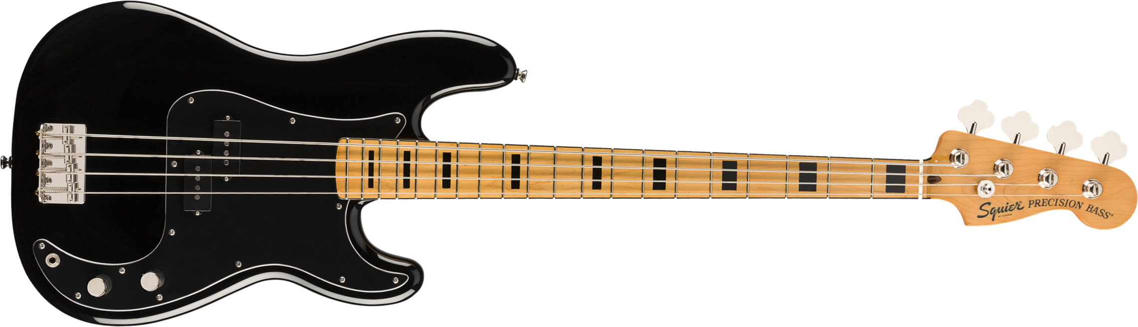 Squier Precision Bass '70s Classic Vibe 2019 Mn - Black - Solid body electric bass - Main picture