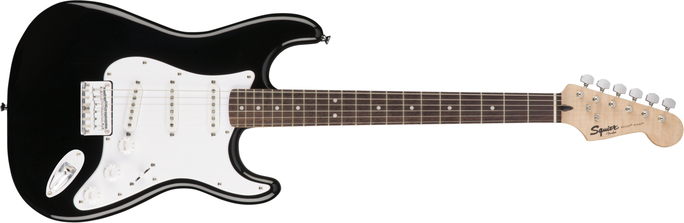 Squier Strat Bullet Ht 3s Lau - Black - Str shape electric guitar - Main picture