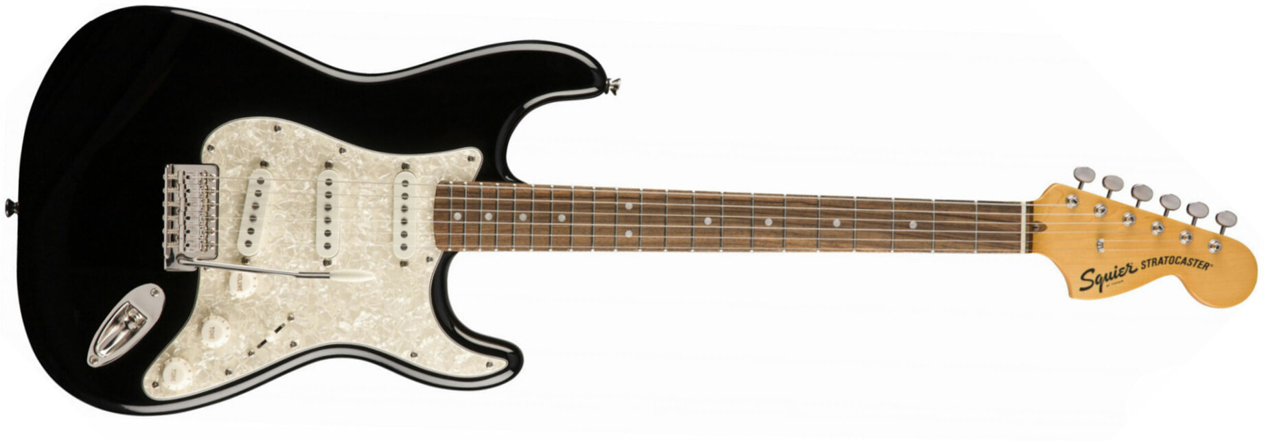 Squier Strat Classic Vibe 70s 2019 Lau - Black - Str shape electric guitar - Main picture