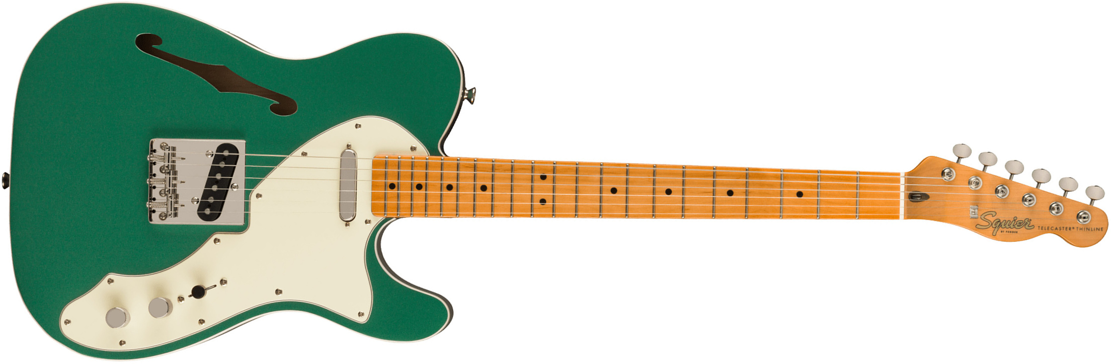 Squier Tele '60s Thinline Parchment Pickguard Classic Vibe Fsr 2s Ht Mn - Sherwood Green - Tel shape electric guitar - Main picture
