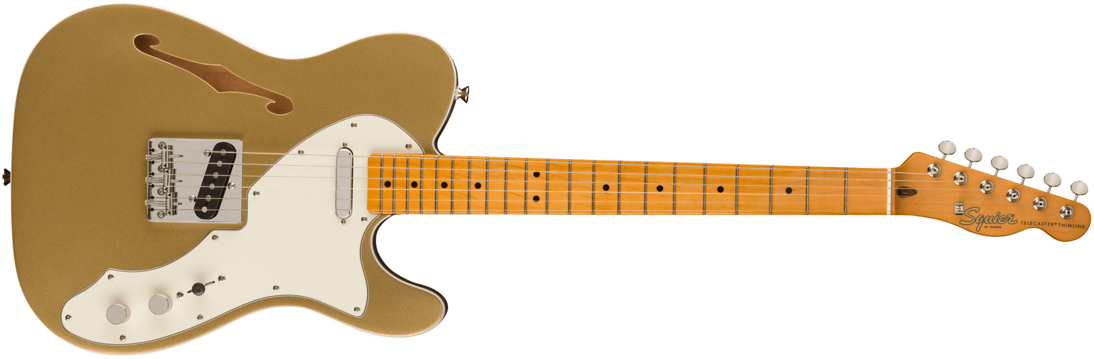 Squier Tele '60s Thinline Parchment Pickguard Classic Vibe Fsr 2s Ht Mn - Aztec Gold - Tel shape electric guitar - Main picture