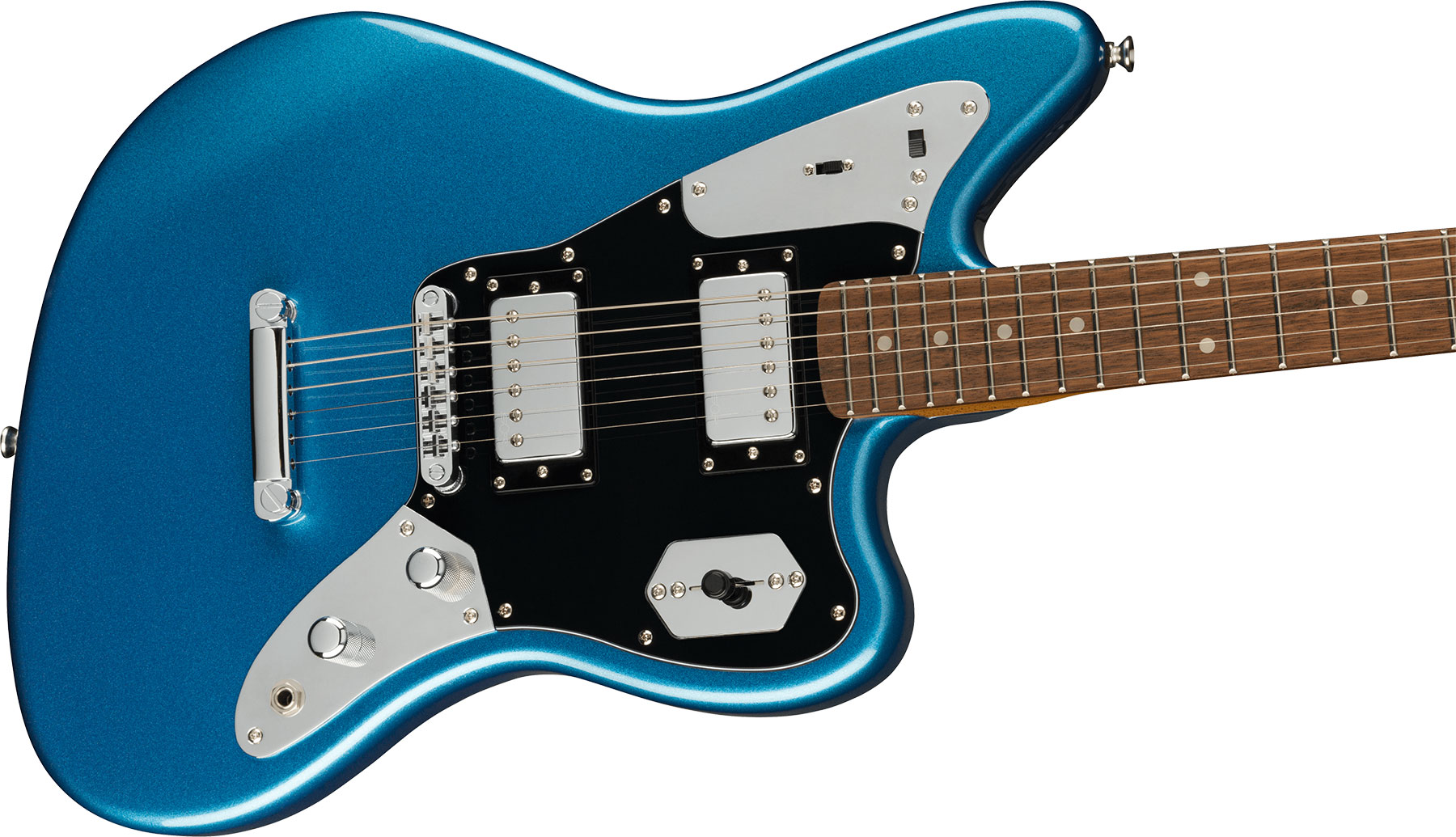 Squier Jaguar Contemporary Hh St Fsr Ltd Ht Lau - Lake Placid Blue - Retro rock electric guitar - Variation 2