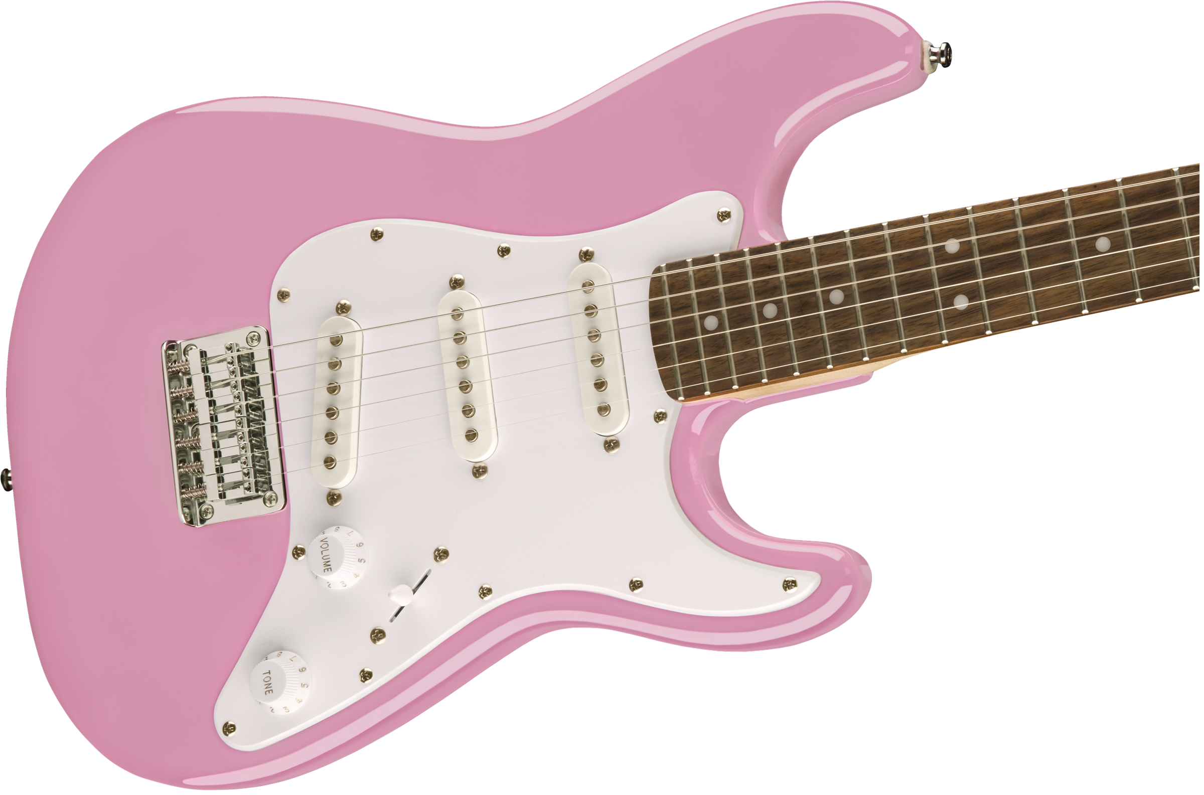 Squier Squier Mini Strat V2 Ht Sss Lau - Pink - Electric guitar for kids - Variation 2