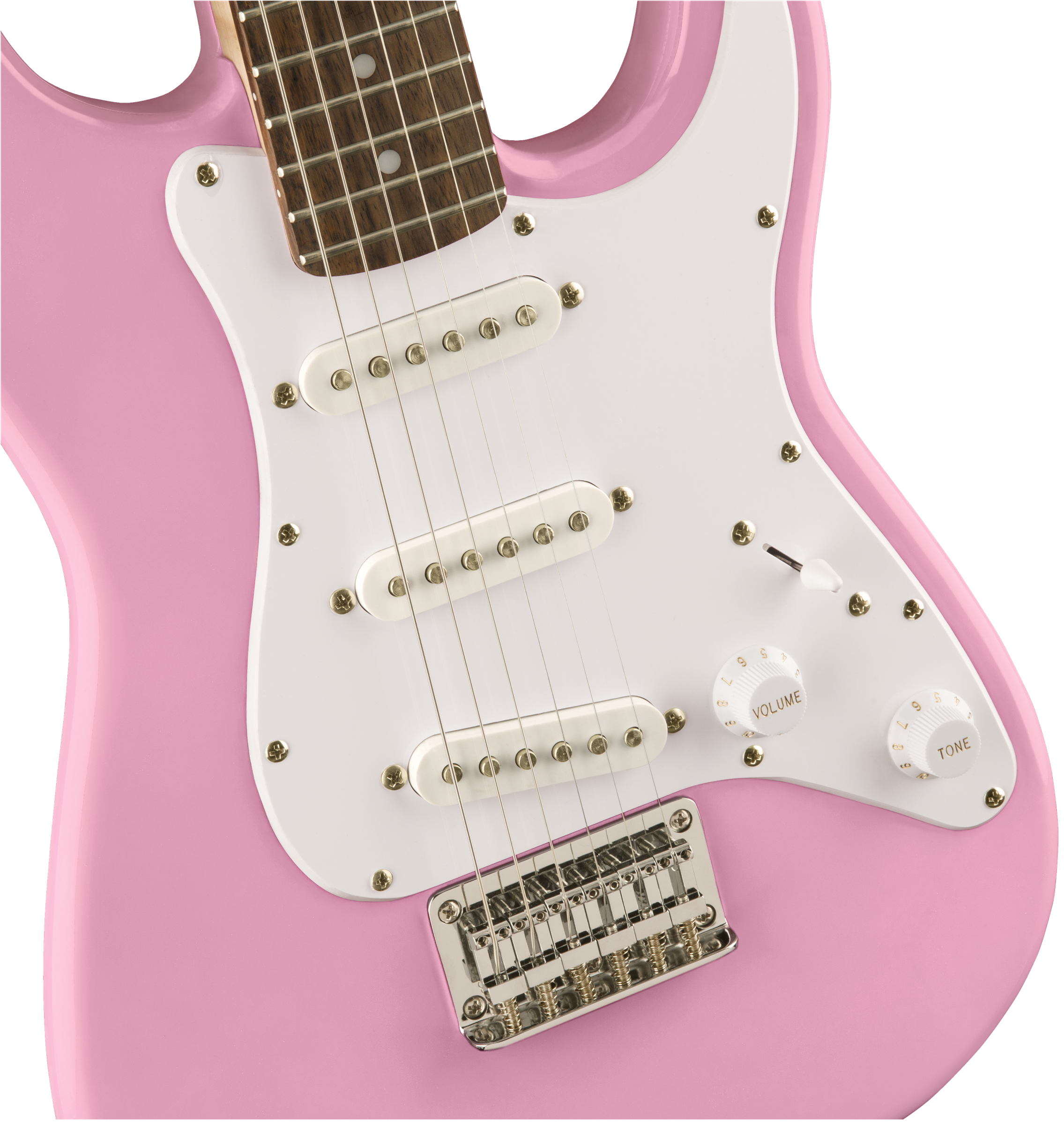 Squier Squier Mini Strat V2 Ht Sss Lau - Pink - Electric guitar for kids - Variation 3