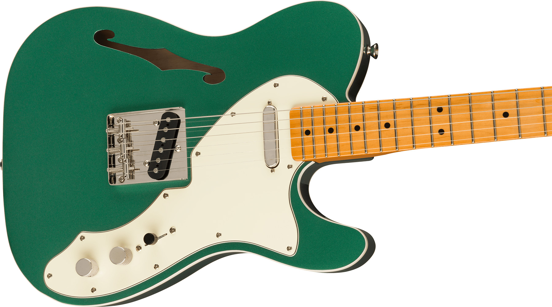 Squier Tele '60s Thinline Parchment Pickguard Classic Vibe Fsr 2s Ht Mn - Sherwood Green - Tel shape electric guitar - Variation 1